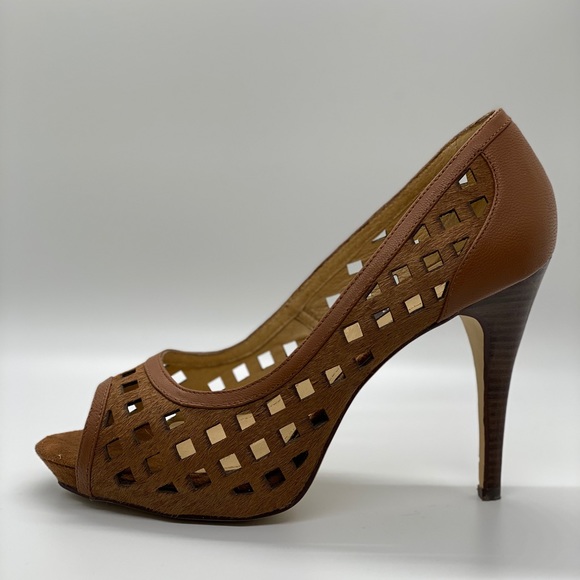 Pilar Abril Peep Toe Pumps - Picture 1 of 5